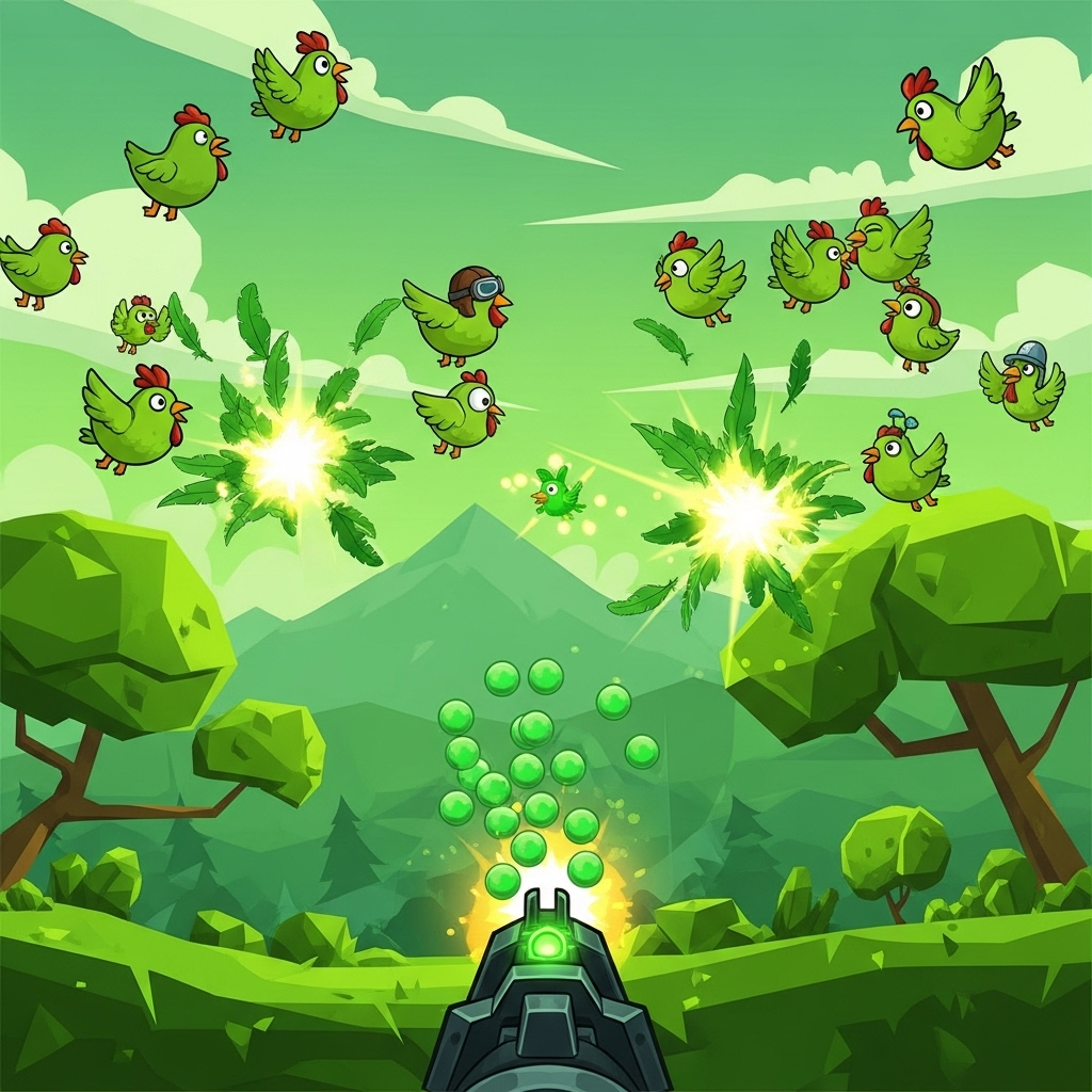 Chicken Shooter Gameplay Scene